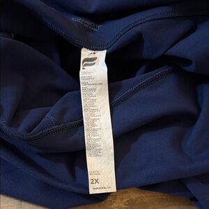 Fabletics PowerHold Navy and White Leggings with pockets